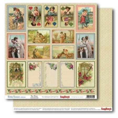 Papier do scrapbookingu dwustronny 30,5 x 30,5 cm HOLIDAY ROMANCE 9 szt. ScrapBerry`s
